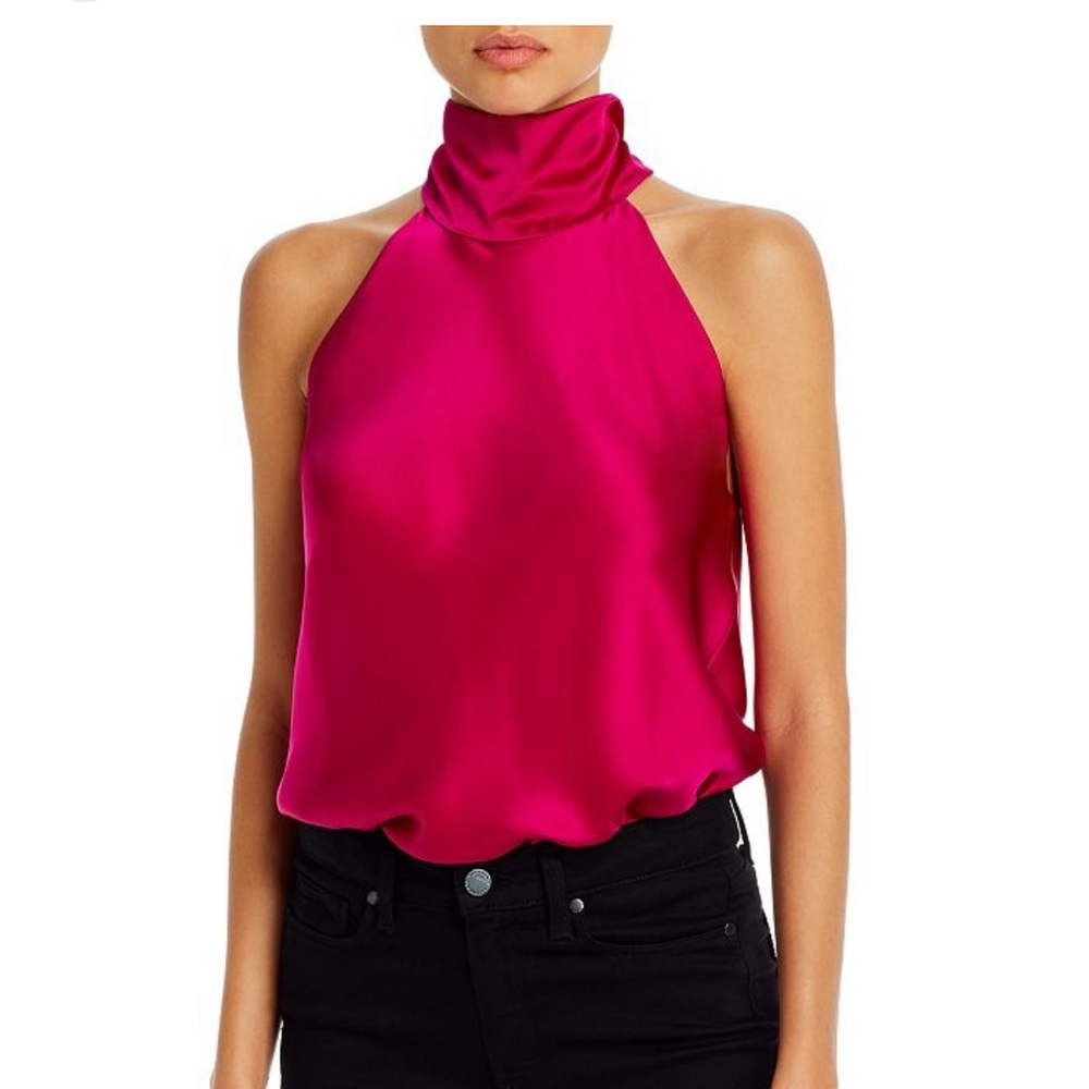 Alix NYC Laight Silk High-Neck Bodysuit Size M